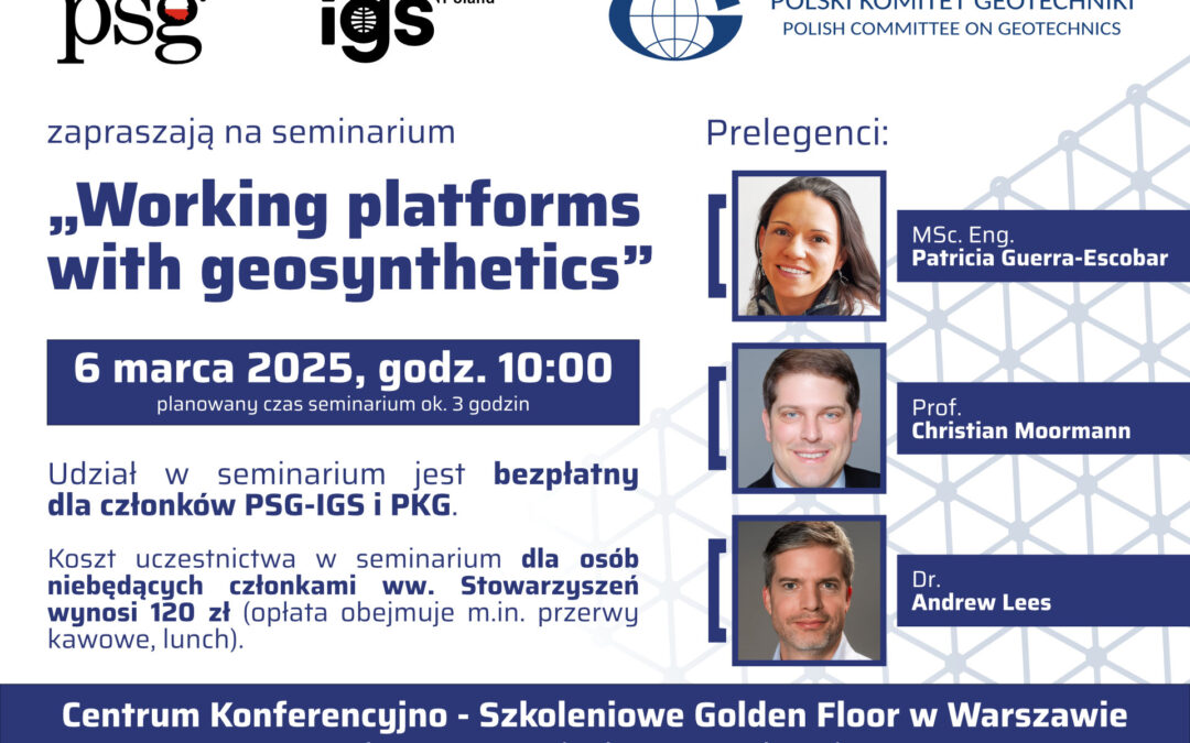 Seminarium – Working platforms with geosynthetics – 6.03.2025